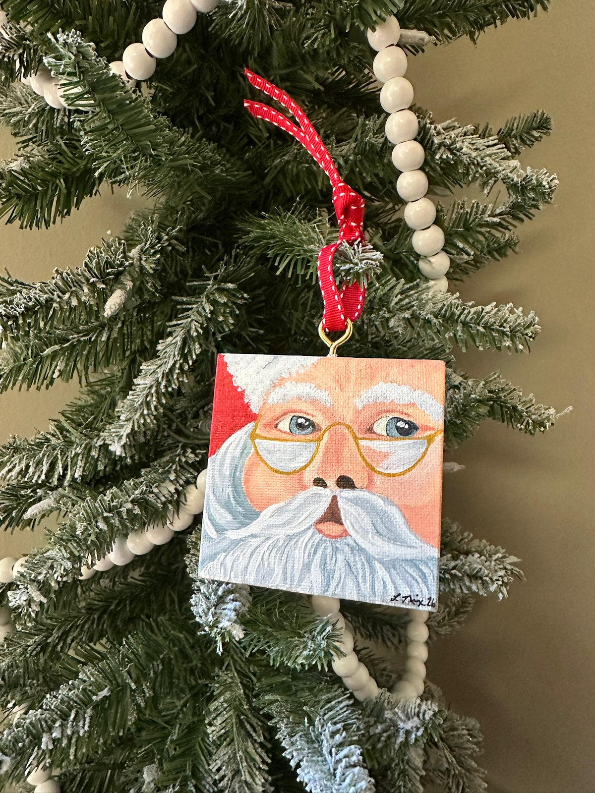 Mini Canvas Christmas Ornament