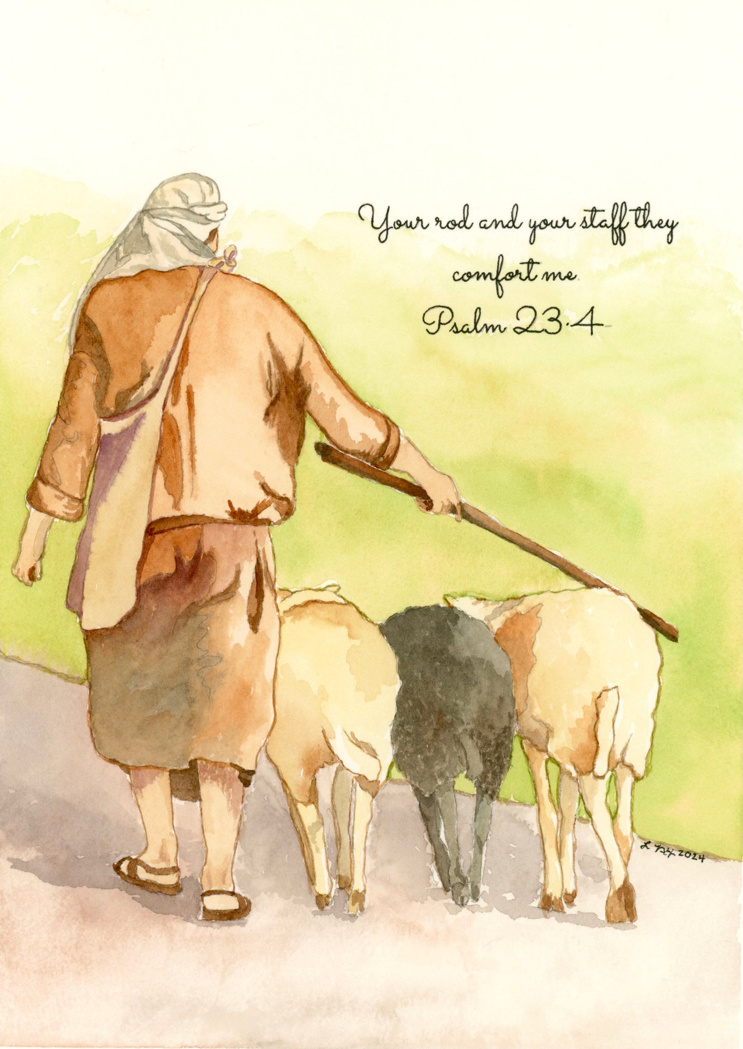 Psalm 23:4 print