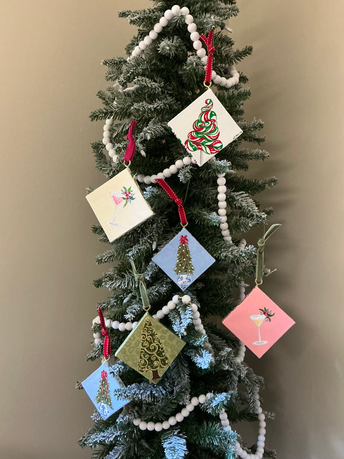 Mini Canvas Christmas Ornament