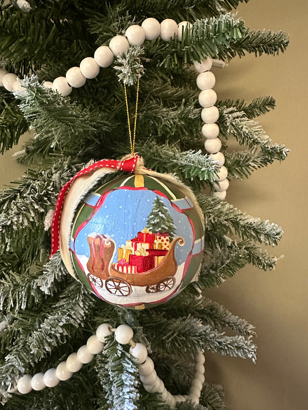 4” Paper mache Hand-painted Globes