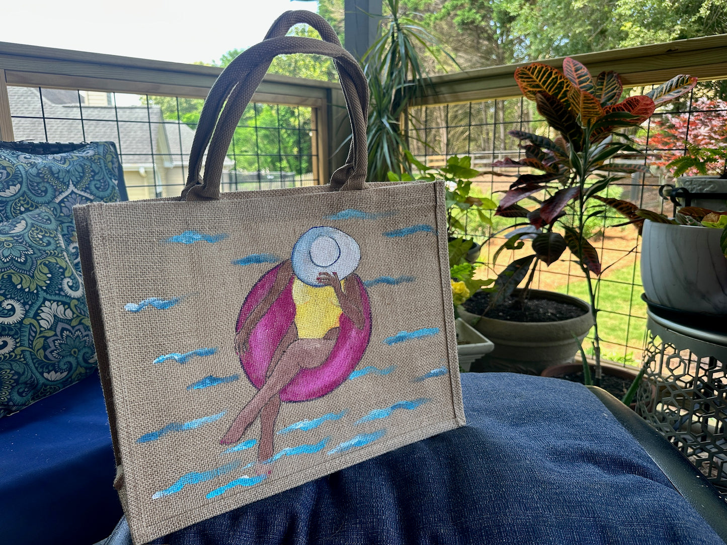Hand Painted Jute Bags