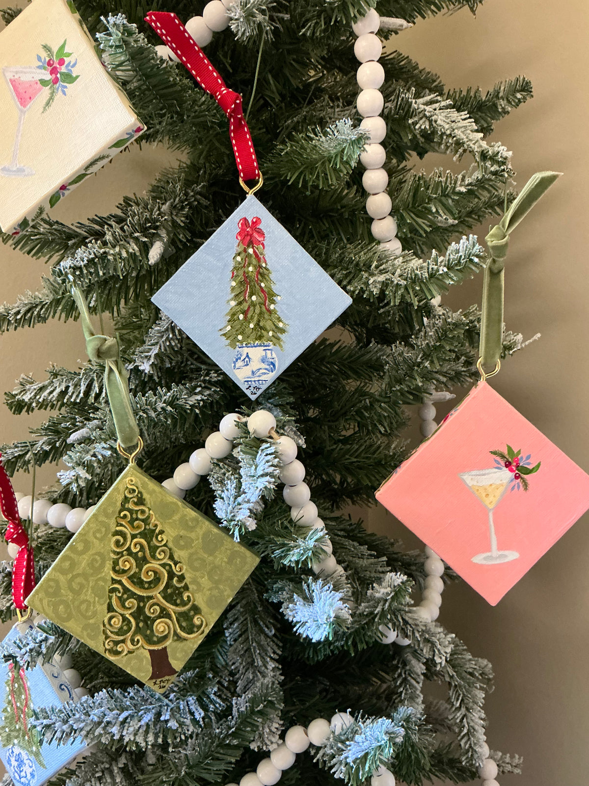 Mini Canvas Christmas Ornament