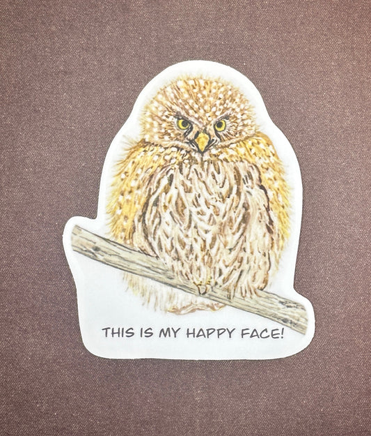 This Is My Happy Face Owl