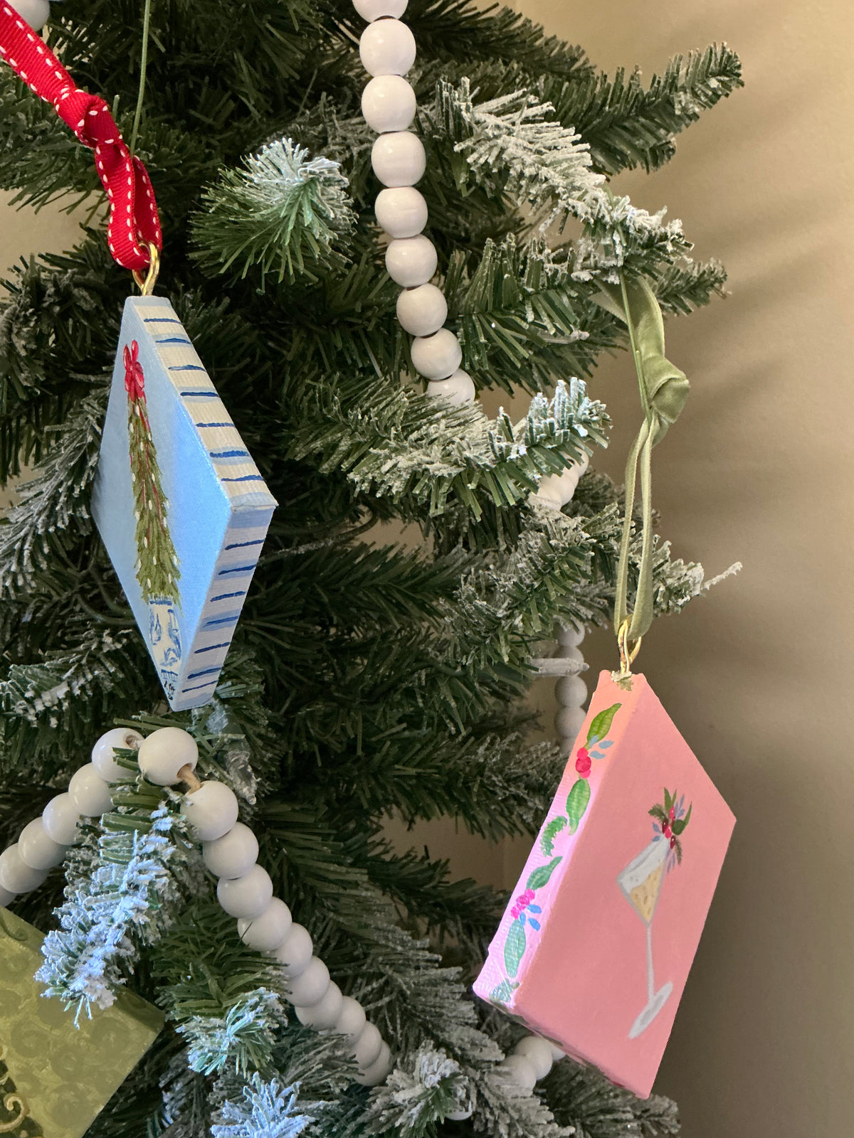 Mini Canvas Christmas Ornament