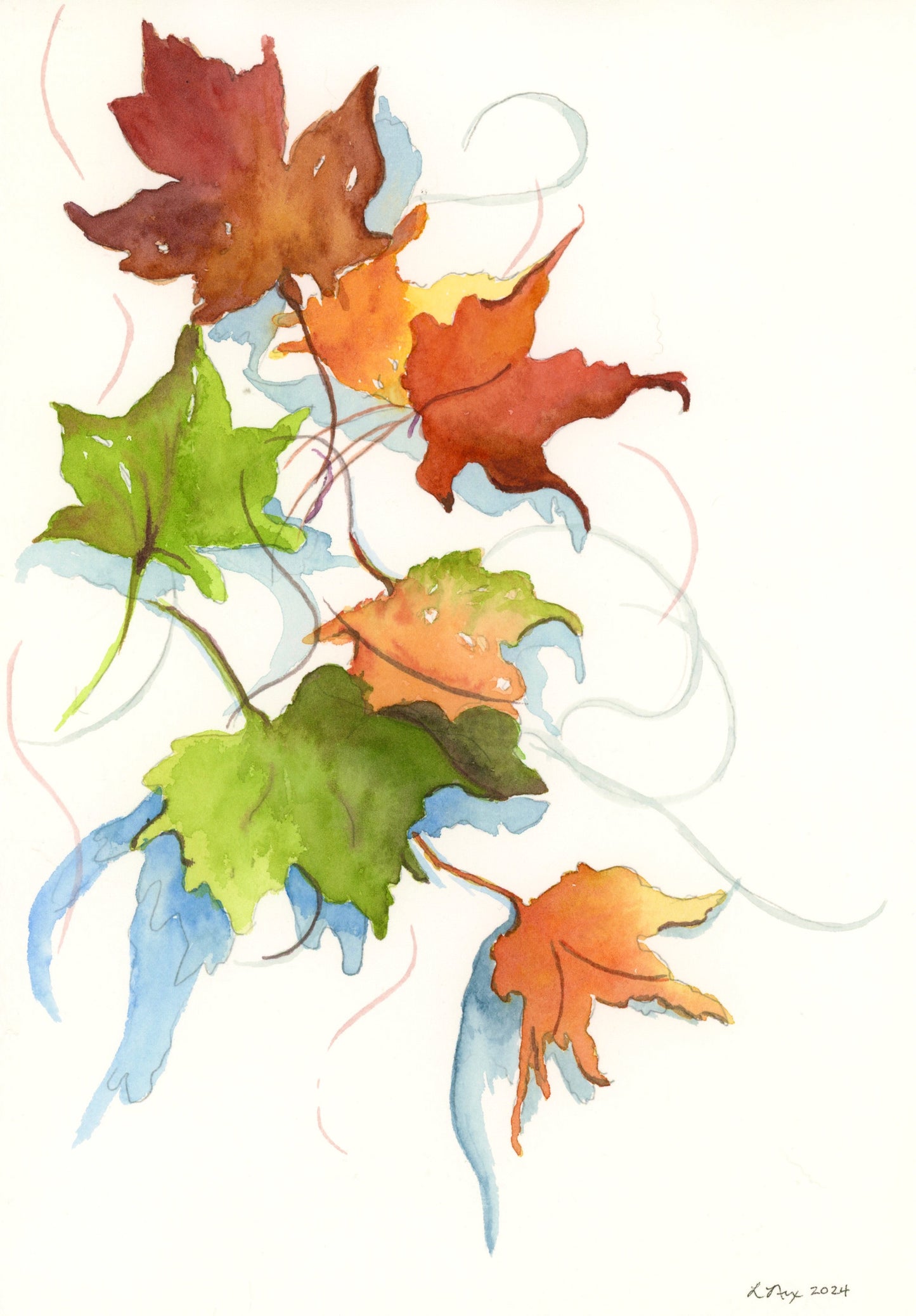 Falling Leaves Print