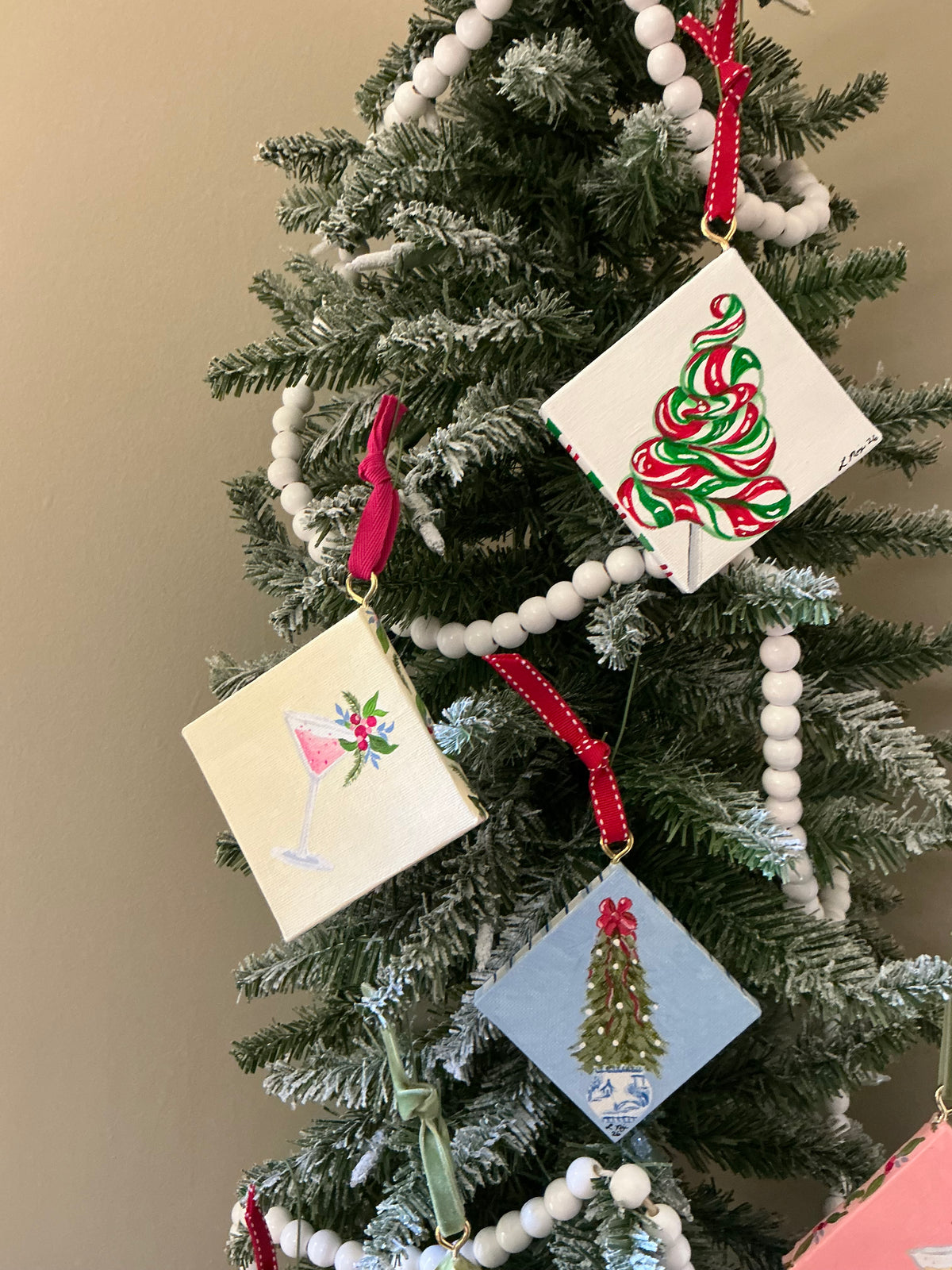 Mini Canvas Christmas Ornament
