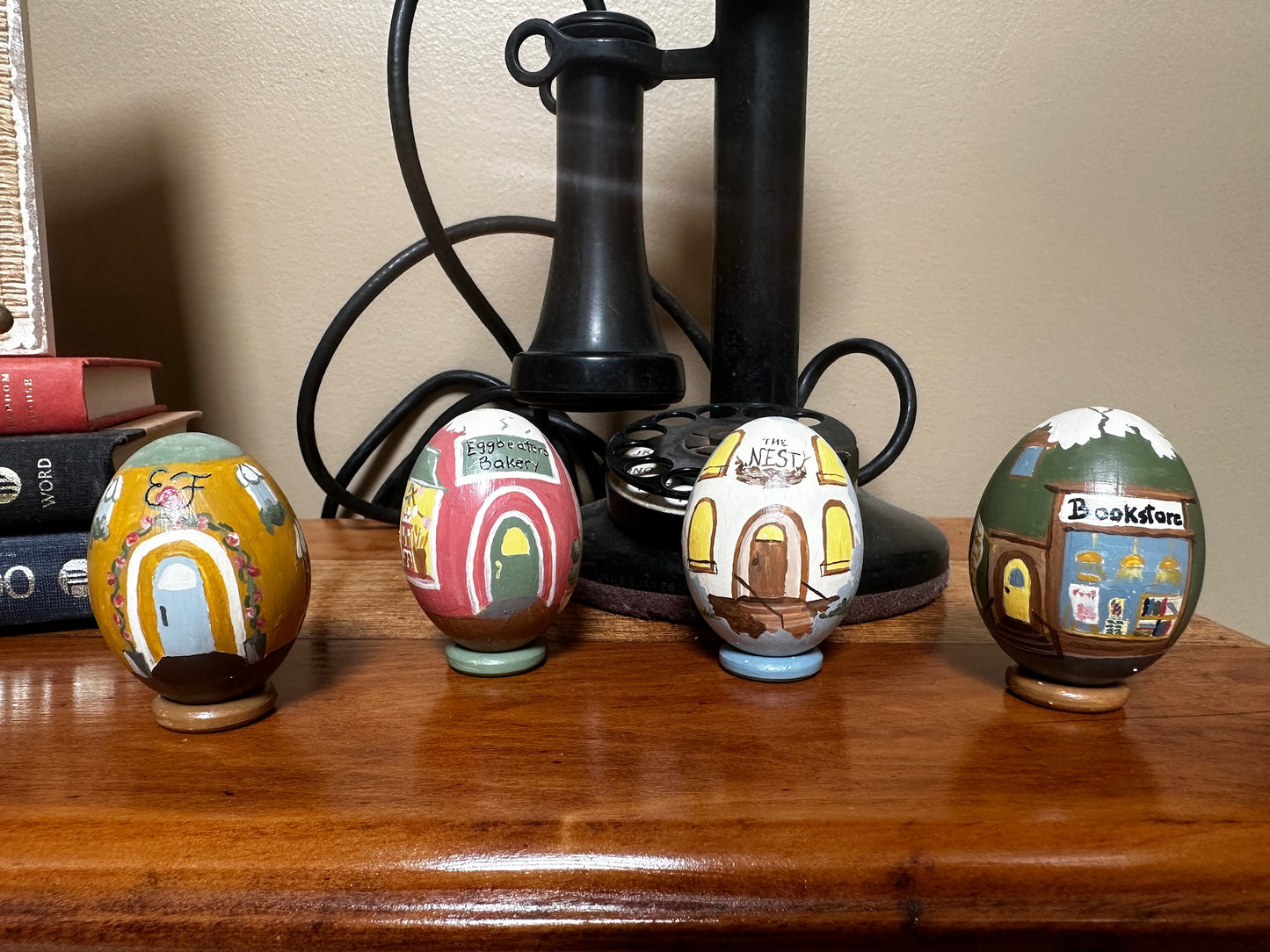 Hand-painted Easter Egg Village