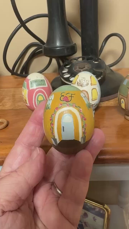 Hand-painted Easter Egg Village