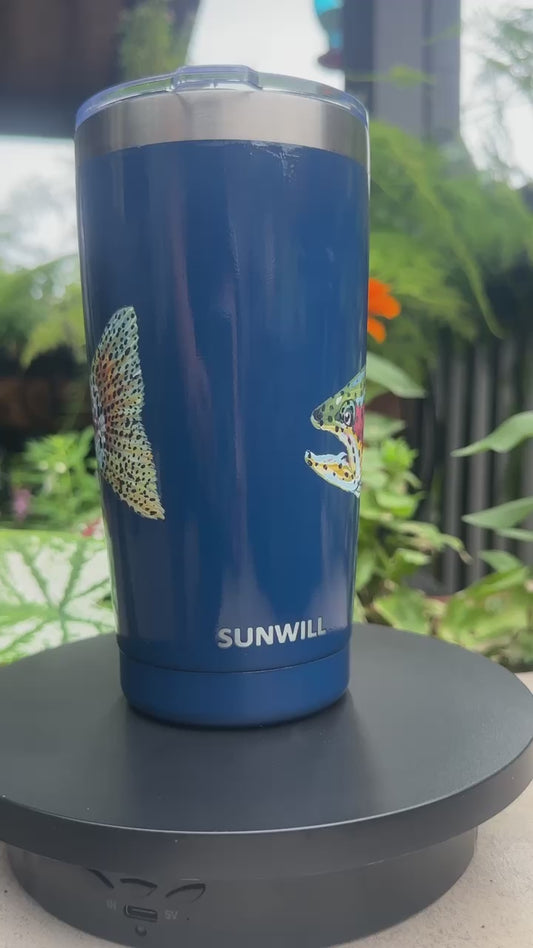 20 oz Trout coffee tumbler