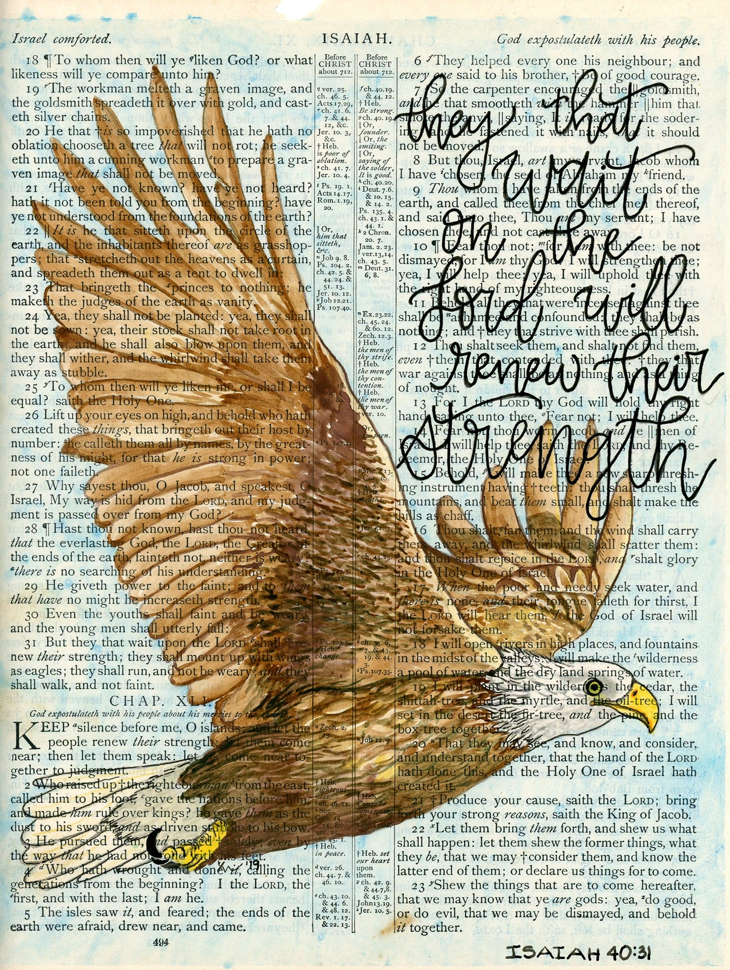 Isaiah 40:31 Eagle Bible page