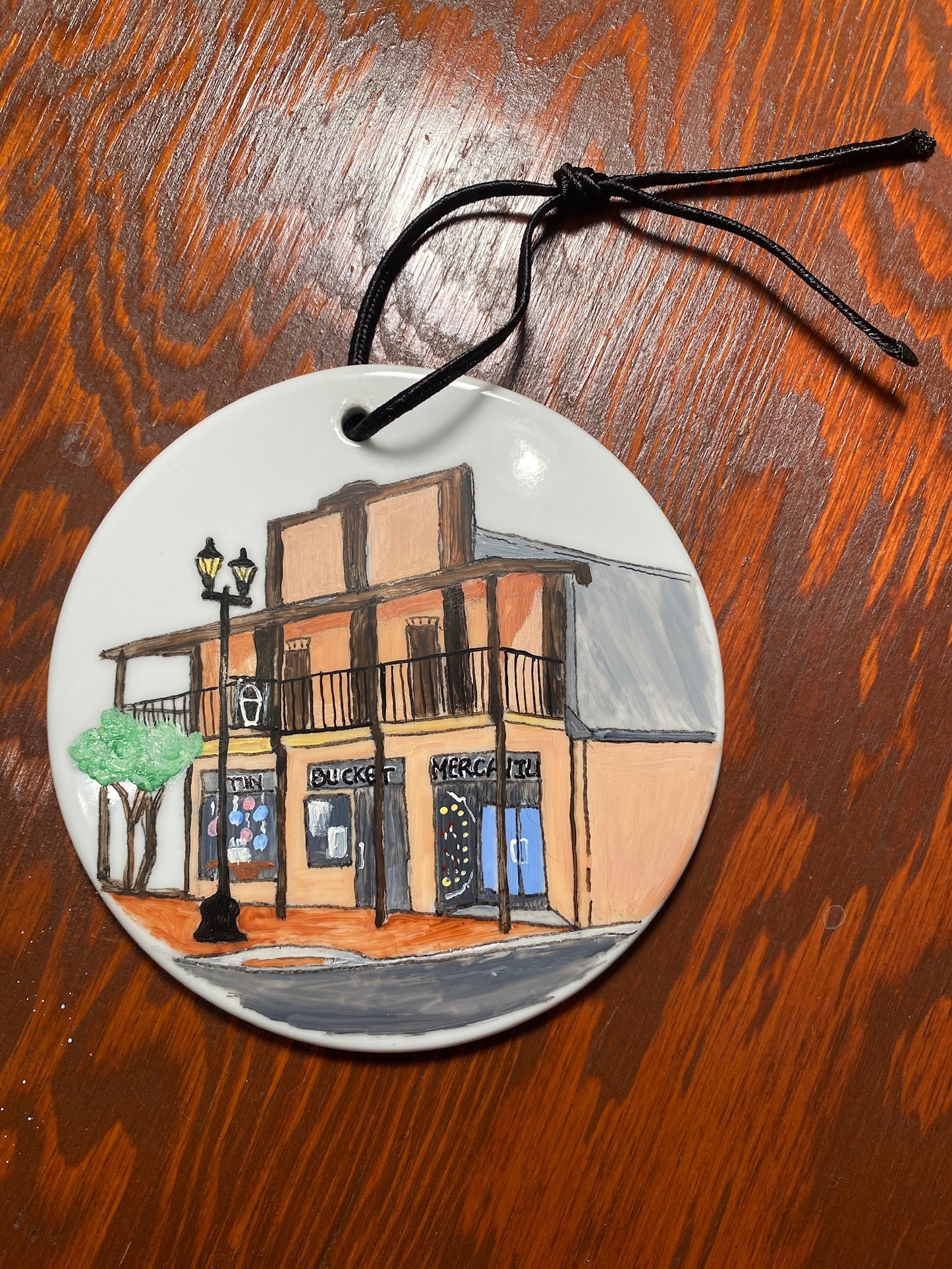 Custom Home or Location 4" porcelain ornament