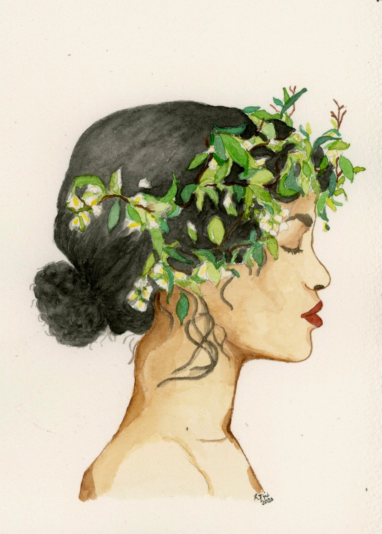 Girl with Vine Wreath