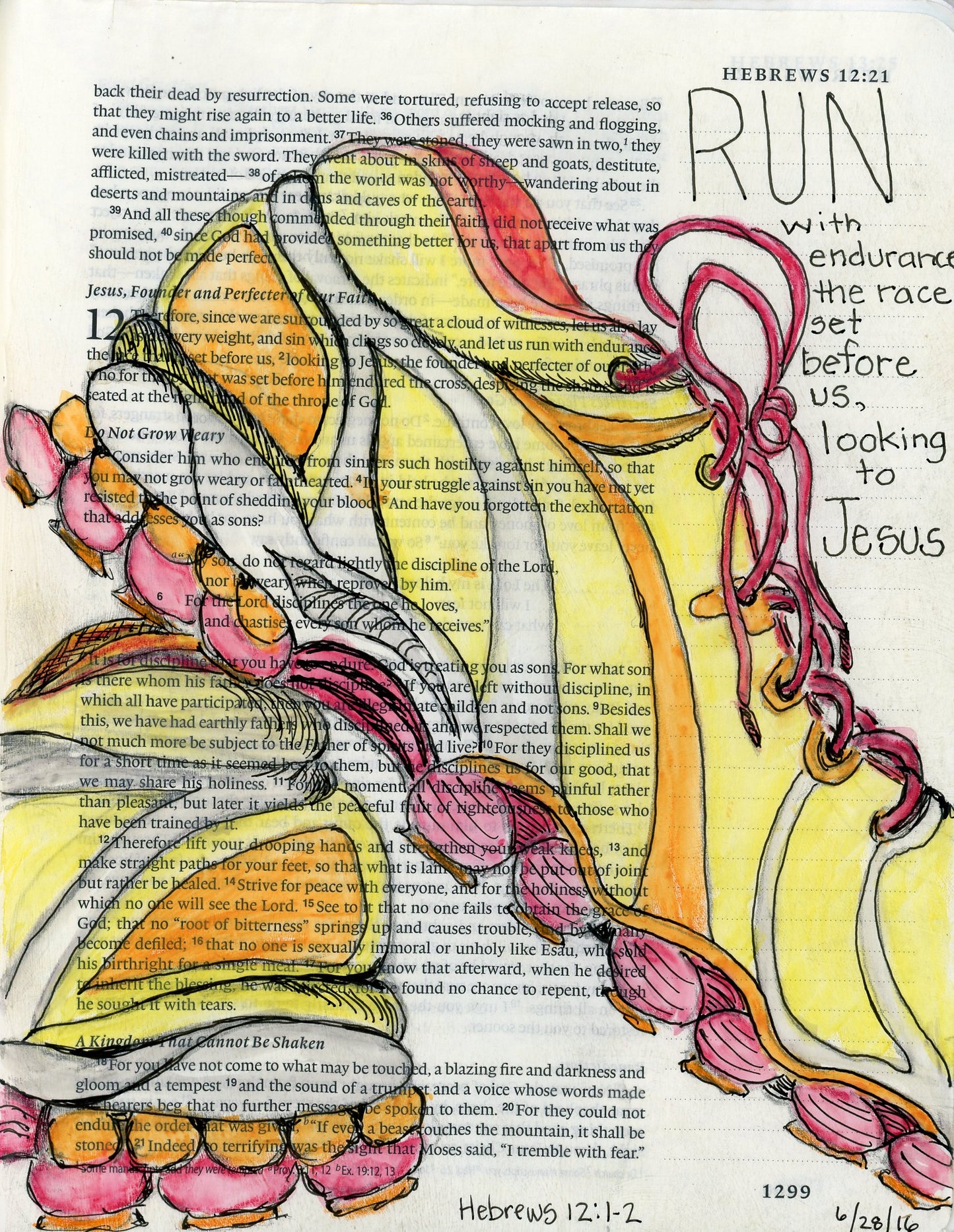 Hebrews 12:1-2 Running Shoes