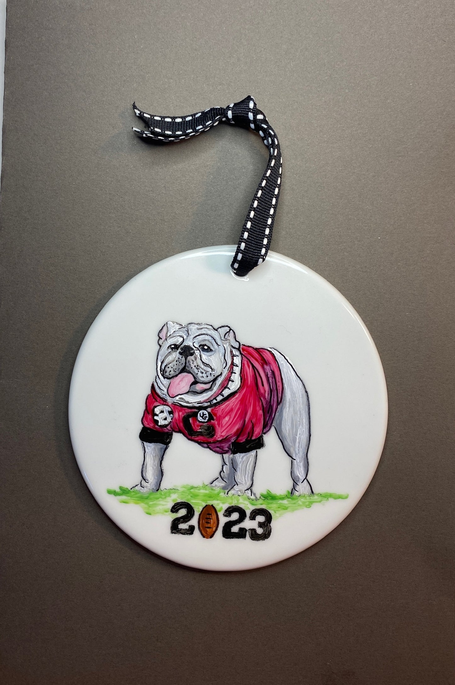 UGA bulldog national championship 4” porcelain ornament