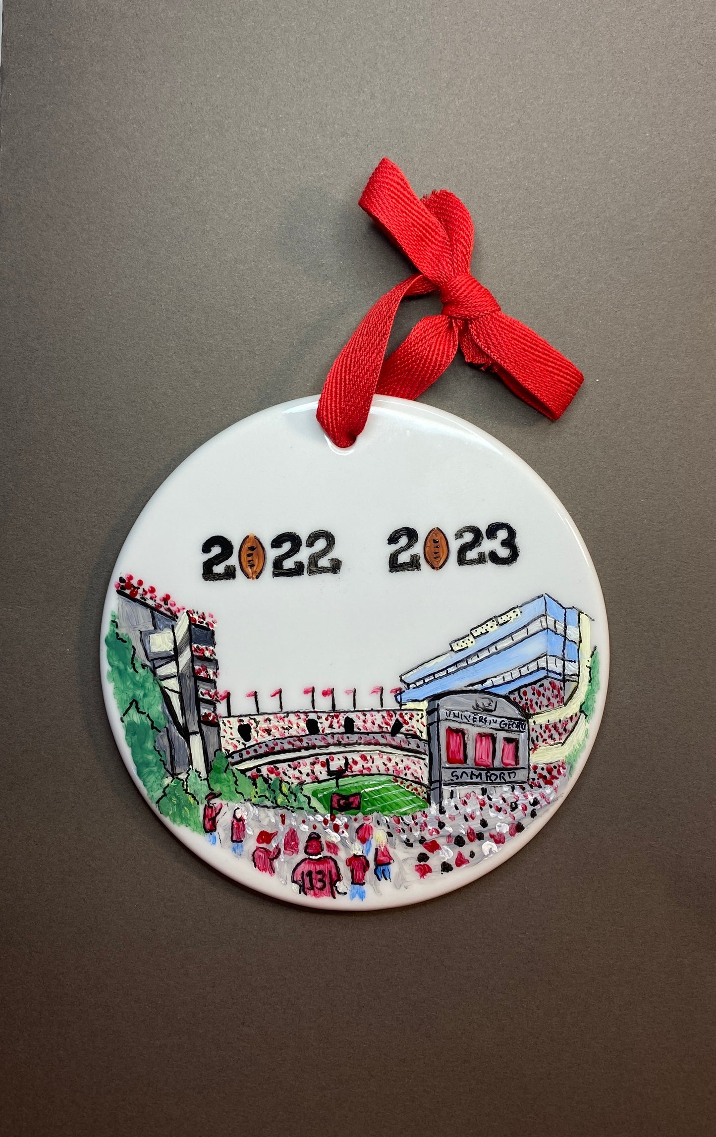 Custom Home or Location 4" porcelain ornament